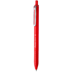 DŁUGOPIS AUTOMATYCZNY ERGONOMICZNY 0,7 mm CZERWONY PENTEL IZEE - 3 szt.