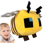 MINECRAFT PLUSZAK MASKOTKA PSZCZOŁA PRZYTULANKA PIXELE MIĘKKA PLUSZOWA