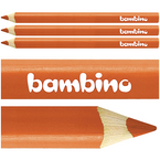 KREDKA BAMBINO TRÓJKĄTNA W DREWNIANEJ OPRAWIE JUMBO POMARAŃCZOWA - 3 sztuki
