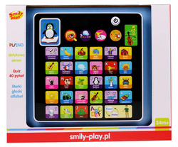 TABLET DLA DZIECI EDUKACYJNY INTERAKTYWNY ZABAWA NAUKA ROZWÓJ SMILY PLAY