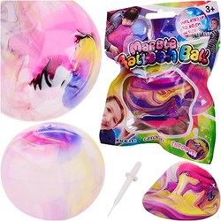 PIŁKA BALONOWA DMUCHANA BAŃKA GUMOWA 40CM MARMUREK ANTYSTRESOWA