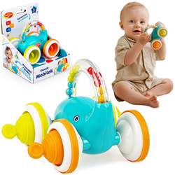 SŁONIK MOBILEK GRZECHOTKA SENSORYCZNA NA KÓŁKACH KORALIKOWA KARUZELA DUMEL