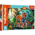 PUZZLE 200 TYGRYS TYGRYSIE ZWYCZAJE DŻUNGLA KWIATY UKŁADANKA TREFL 13330