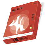 PAPIER KSERO A4 250 ARKUSZY MONDI MAESTRO BIUROWY 160g RYZA CO44 CZERWONY