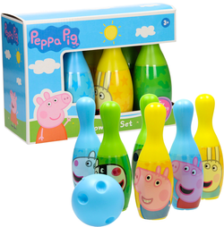 KOLOROWE KRĘGLE PIG ŚWINKA PEPPA 6 KRĘGLI + KULA