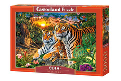 PUZZLE RODZINA TYGRYSÓW W DŻUNGLI 2000 CASTORLAND