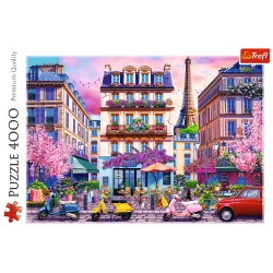 PUZZLE 4000 ELEMENTÓW WIOSNA W PARYŻU WIEŻA EIFLA UKŁADANKA TREFL 45011