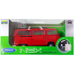 VOLKSWAGEN BUS T2 1972 CZERWONY METALOWY SAMOCHÓD KOLEKCJONERSKI WELLY