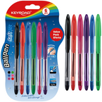 DŁUGOPIS KLASYCZNY KEYROAD SOFT JET KULKOWY 0.7mm 6 SZTUK GŁADKO PISZE
