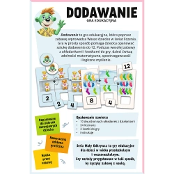 GRA EDUKACYJNA DLA DZIECI DODAWANIE MAŁY ODKRYWCA UKŁADANKA TREFL 02805