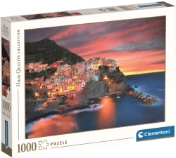 PUZZLE MANAROLA WŁOCHY ZACHÓD SŁOŃCA WIDOK UKŁADANKA 1000 EL. CLEMENTONI