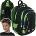 PLECAK SZKOLNY TRZYKOMOROWY LEKKI 20L ST.RIGHT BP-26 GREEN POWER UFO