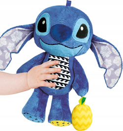 STITCH PLUSZAK MASKOTKA ZABAWKA SENSORYCZNA PRZYTULANKA SZELEŚCI DZWONECZEK