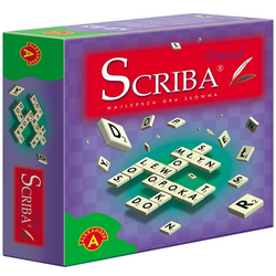 SCRIBA TRAVEL SCRABLE GRA SŁOWNA EDUKACYJNA ALEXANDER TWORZENIE SŁÓW LITERY