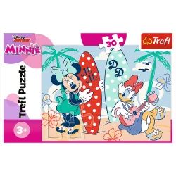 PUZZLE 30 ELEMENTÓW DISNEY KOLOROWA MYSZKA MINNIE DAISY 18302 TREFL