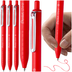 DŁUGOPIS AUTOMATYCZNY ERGONOMICZNY 0,7 mm CZERWONY PENTEL IZEE - 3 szt.