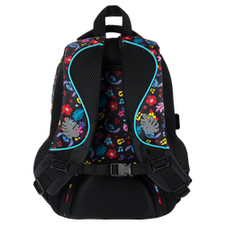 PLECAK SZKOLNY 4-KOMOROWY Z POMPONAMI ST.MAJEWSKI BPL-58 STITCH ALOHA