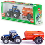 NEW HOLLAND TRAKTOR Z JEDNOOSIOWĄ CYSTERNĄ CIĄGNIK METALOWY 1:50 SIKU 1945