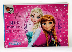 BLOK RYSUNKOWY A4 KOLOROWY 20K KRAINA LODU FROZEN