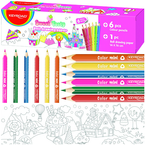 KOLOROWANKA PAPIER DO KOLOROWANIA DLA DZIEWCZYNKI 14x76cm KEYROAD 6 KREDEK