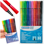 CIENKOPISY D-FINE 0,4 mm SZKOLNE BIUROWE ZESTAW 10 KOLORÓW W ETUI DONAU