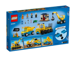LEGO CITY CIĘŻARÓWKI I DŹWIG WYBURZENIOWY Z KULĄ BUDOWA WYWROTKA 60391