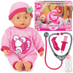 LALKA INTERAKTYWNA BOBAS Z ZESTAWEM LEKARZA ZABAWA W DOKTORA 33cm AKCESORIA