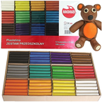 PLASTELINA DLA PRZEDSZKOLI MONA 12 KOLORÓW 180 sztuk MIĘKKA ELASTYCZNA