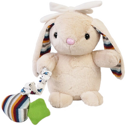 PLUSZAK MASKOTKA PRZYTULANKA Z POZYTYWKĄ WYCISZAJĄCA USYPIACZ KRÓLICZEK