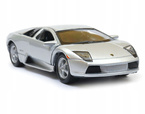 LAMBORGHINI MURCIELAGO SREBRNY METALOWY MODEL SAMOCHÓD KOLEKCJONERSKI WELLY