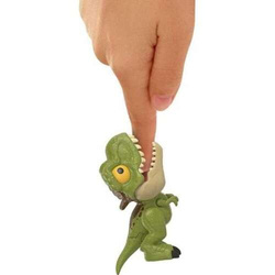 JURASSIC WORLD PRZYPINKA DINOZAUR TYRANNOSAURUS FIGURKA SNAP SQUAD MATTEL  
