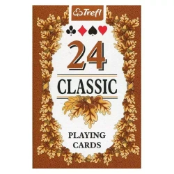 KARTY DO GRY 24 SZTUKI CLASSIC PLASTIKOWE KLASYCZNE TREFL