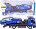 LAWETA HOLOWNIK Z SAMOCHODEM OSOBOWYM AUDI A6 MODEL BBURAGO 1/43
