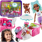 POLLY POCKET FLAMING WÓZEK Z PRZEKĄSKAMI LALECZKA FIGURKA AKCESORIA MATTEL