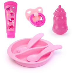 WÓZEK Z LALKĄ BOBAS NIEMOWLĘ AKCSESORIA TORBA 9w1 GŁĘBOKI SERDUSZKA BAYER