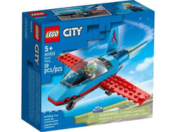 LEGO CITY SAMOLOT KASKADERSKI ODRZUTOWIEC KLOCKI 60323 FIGURKA PILOTA