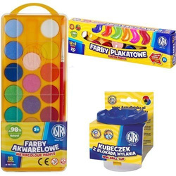 WYPRAWKA SZKOLNA ASTRA FARBY KREDKI FLAMASTRY BLOK ZESTAW ARTYSTYCZNY