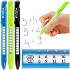 DŁUGOPIS NIEBIESKI AUTOMATYCZNY Z TABLICZKĄ MNOŻENIA ŚCIĄGA KIDEA - 3 szt.