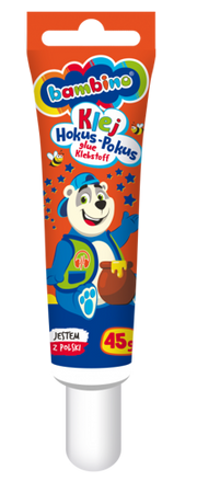 KLEJ MAGICZNY HOKUS POKUS BAMBINO W TUBIE 45g INTROLIGATORSKI - 12 szt.