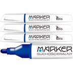 MARKER SUCHOŚCIERALNY DO BIAŁYCH TABLIC 3mm NIEBIESKI STOŻKOWY TETIS -3 szt