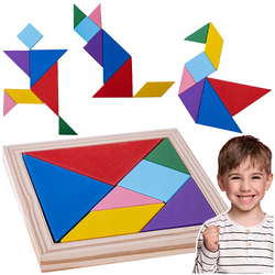 GRA LOGICZNA UKŁADANKA DREWNIANA TANGRAM POMYSŁOWY SKRZAT ASKATO