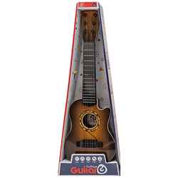 GITARA AKUSTYCZNA 6-STRUNOWA DLA DZIECI Z KOSTKĄ CIEMNA INSTRUMENT MUZYCZNY