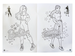 KOLOROWANKA BARBIE Z NAKLEJKAMI MALOWANKA LALKI DLA DZIEWCZYNKI PANINI