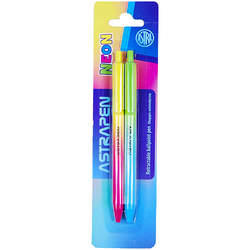 DŁUGOPIS AUTOMATYCZNY NIEBIESKI ASTRA GRADIENT NEON SOFT TOUCH 0.7mm 2 SZT.