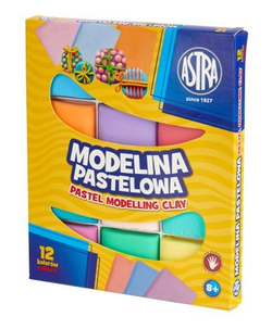 MODELINA PASTELOWA 12 KOLORÓW SZKOLNA TERMOUTWARDZALNA PLASTYCZNA ASTRA