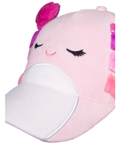 CZAPKA Z DASZKIEM SQUISHMALLOWS REGULOWANA PLUSZOWA RÓŻOWA KRAB CAILEY