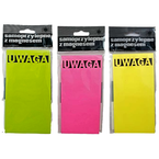 KARTECZKI SAMOPRZYLEPNE UWAGA Z MAGNESEM 75x150mm 51K NEON - 3 sztuki