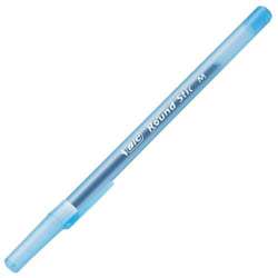 DŁUGOPIS BIC ROUND STIC SIMPLY NIEBIESKI WKŁAD 1mm SZKOLNY BIUROWY - 60 szt