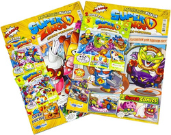 SUPER ZINGS GAZETKI 2 MAGAZYNY 4 FIGURKI POTWORKI SUPER THINGS KABOOM