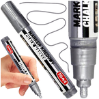 MARKER KREDOWY SREBRNY DO TABLIC SZKŁA CENÓWEK PISAK TOMA OKRĄGŁY ZMYWALNY